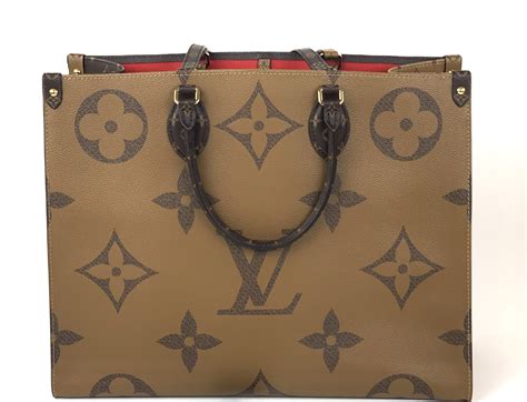 louis vuitton giant monogram red|LOUIS VUITTON Reverse Monogram Giant Onthego MM.